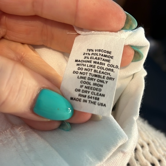 Elliott Lauren Ankle Pants White Control Stretch Size 4 Elastic Waistband - Picture 8 of 8